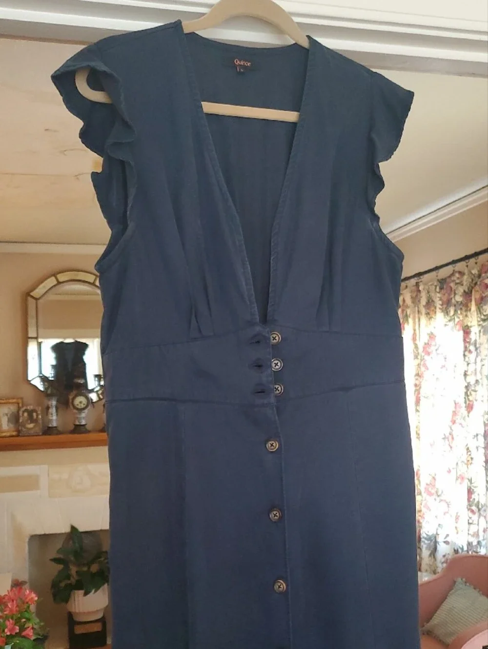 Quince Navy Midi Dress - Picture 2 of 5